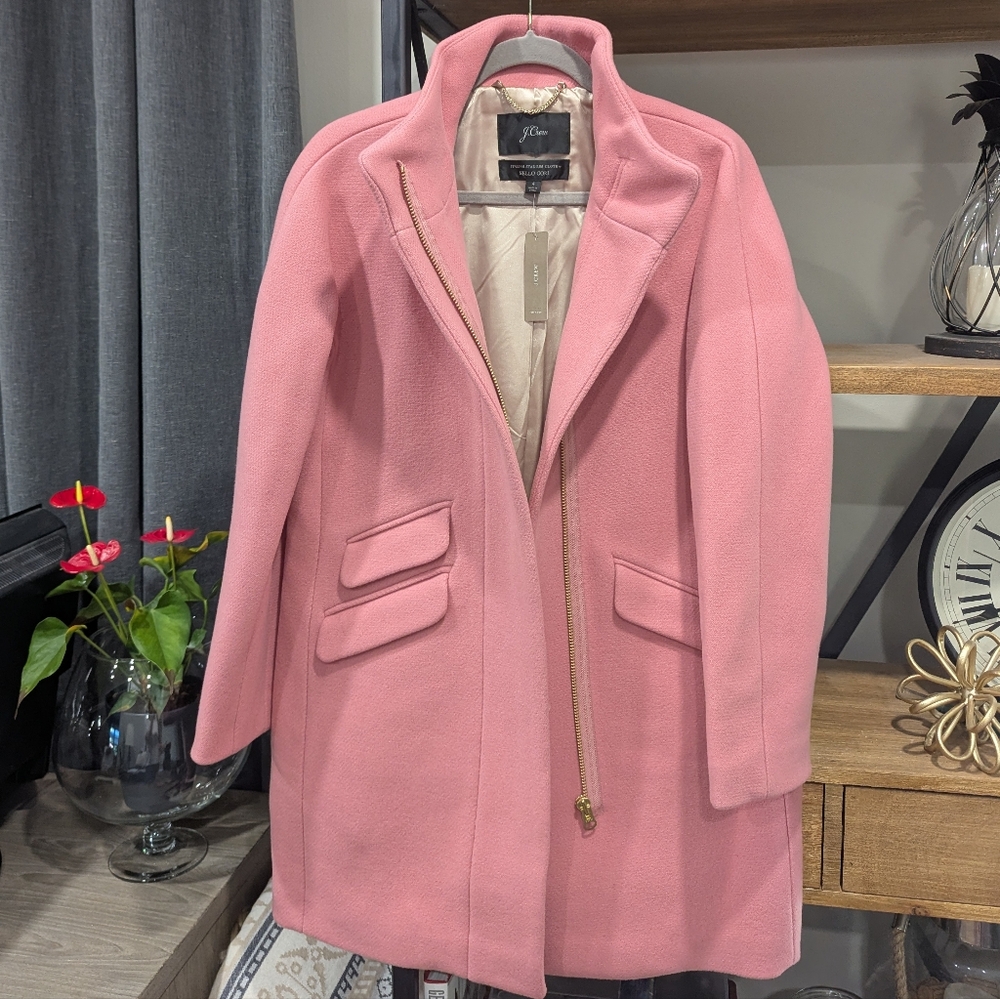 NWT J. Crew Toscana coat in Italian stadium-cloth wool blend *Damaged*